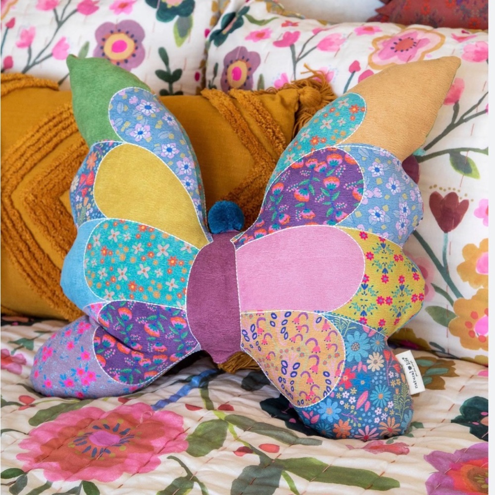 NWT Natural Life Butterfly Decorative Pillow